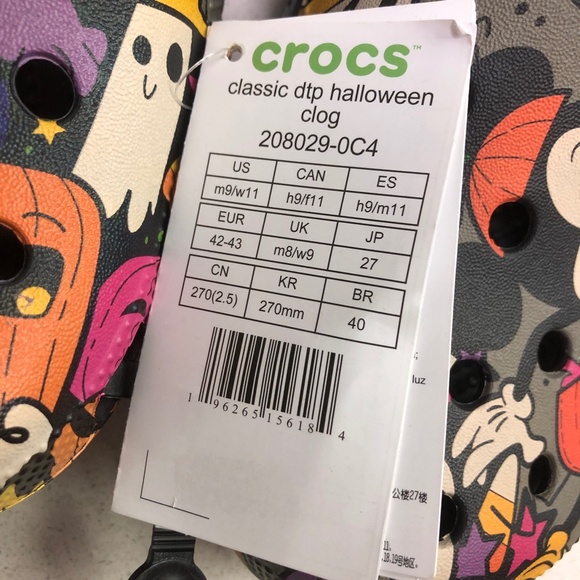 2022 Disney Parks Mickey Mouse Halloween Adult Clogs CROCS M9/W11 - NEW - Picture 3 of 3